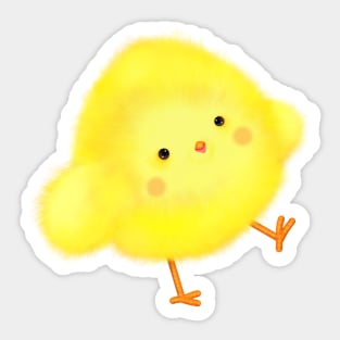 Fluffy Chick Sticker